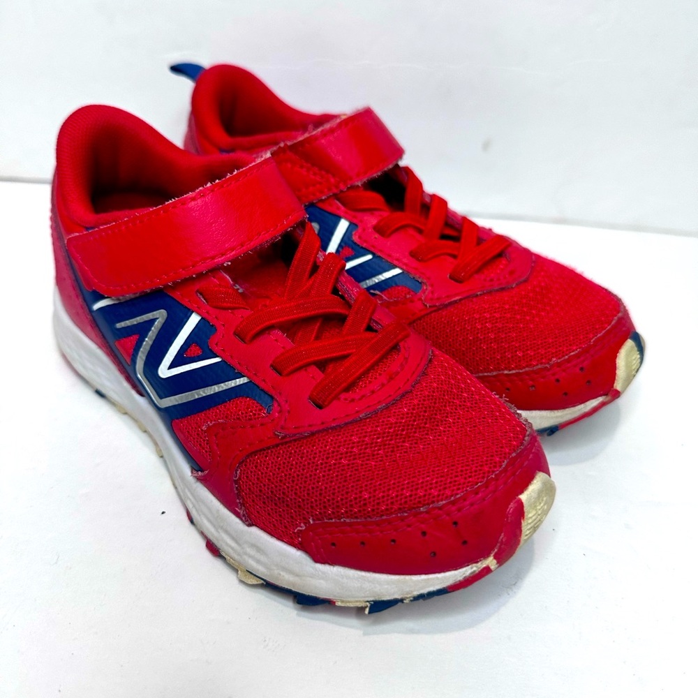 New Balance Red and Blue Sneakers with Velcro Closure